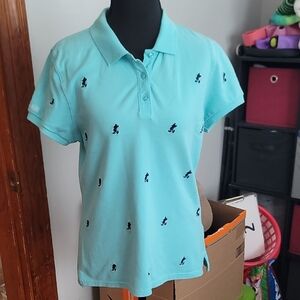 Disney Mint Green Mickey Mouse  Polo Shirt